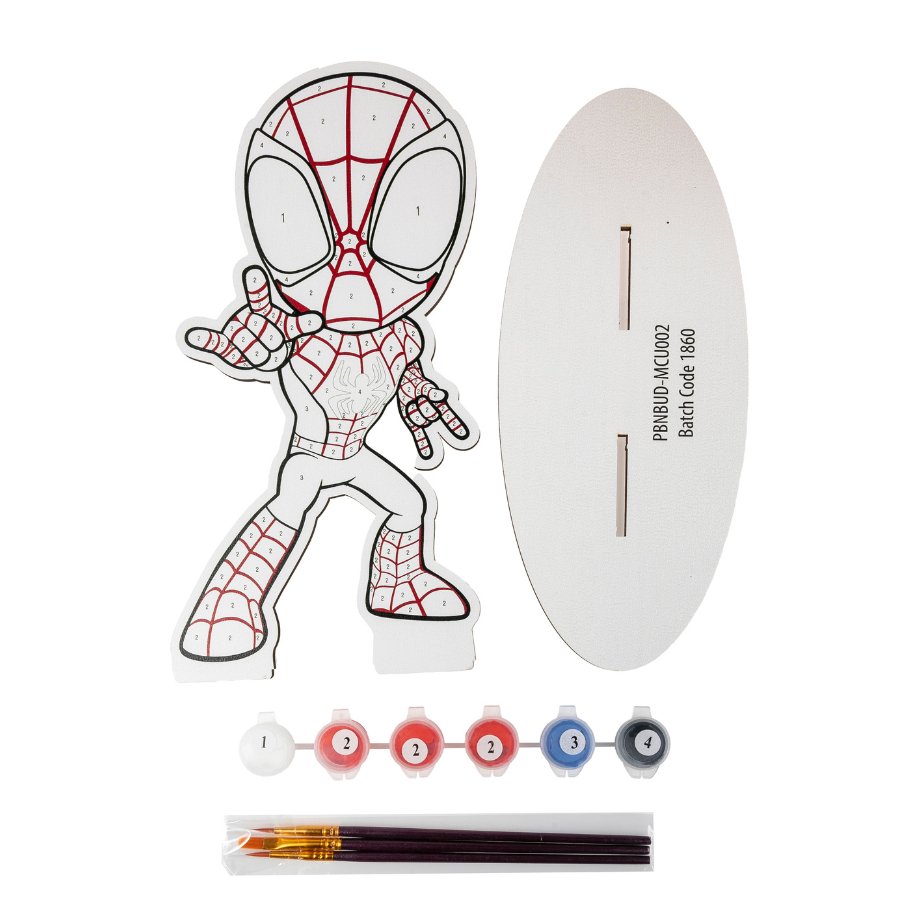"Spiderman" MARVEL Paint By Numbers XL Buddies Kit Content