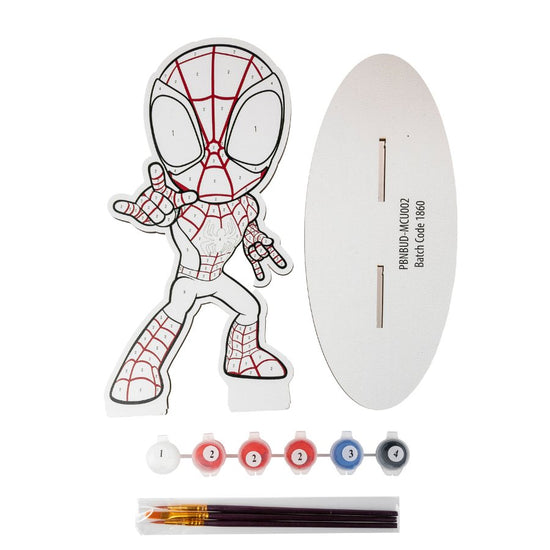 "Spiderman" MARVEL Paint By Numbers XL Buddies Kit Content