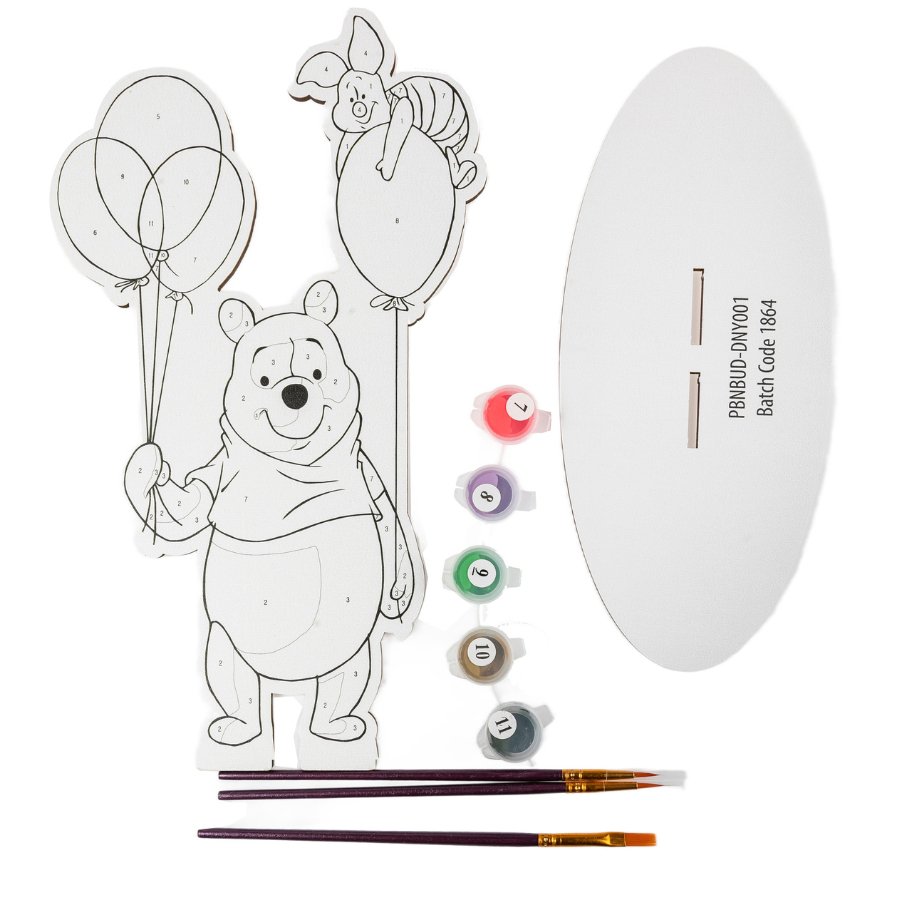 "Winnie the Pooh" Disney Paint By Numbers XL Buddies Kit Content