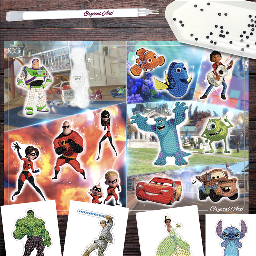 Disney 100 Crystal Art Stickers 001-050
