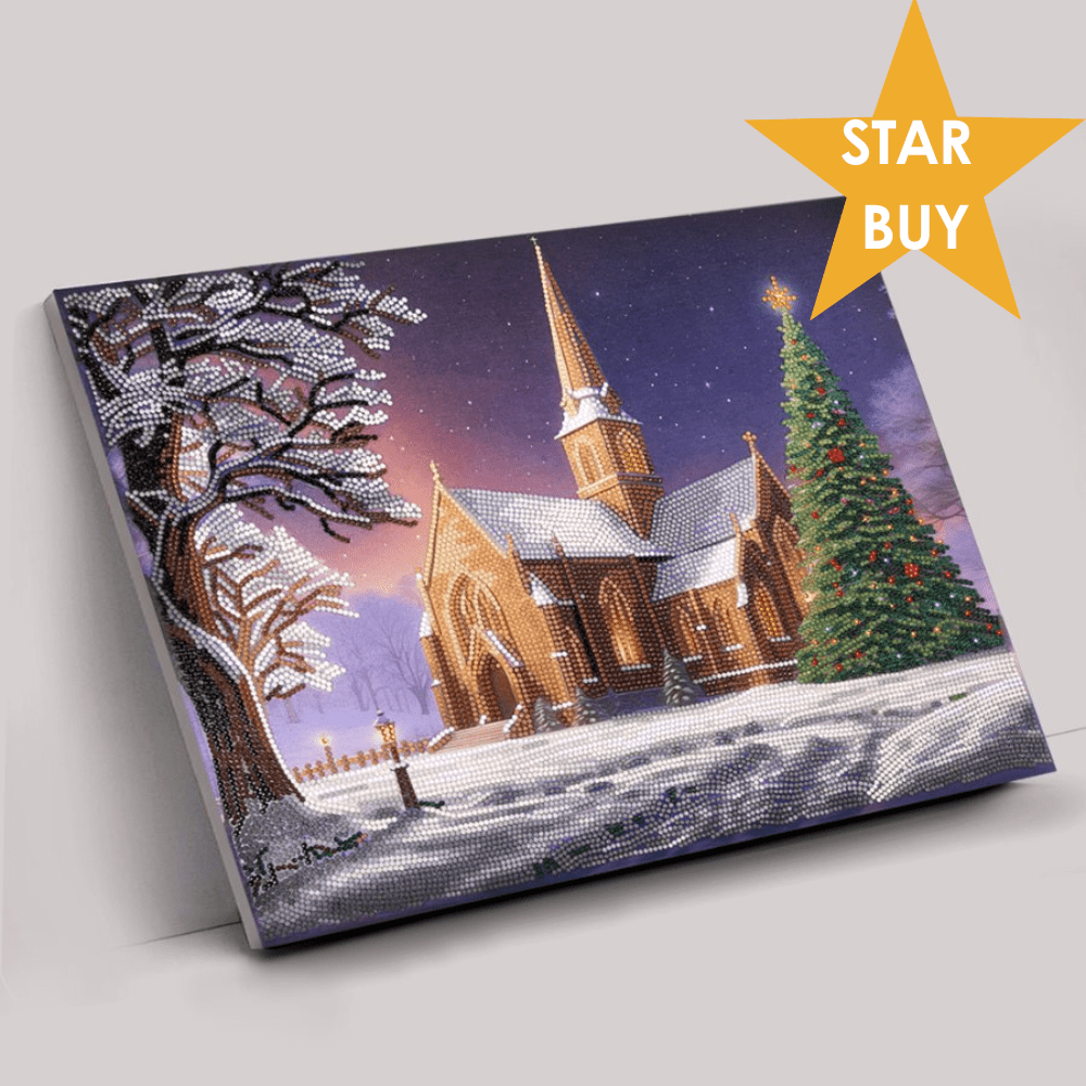 "Silent Night" Crystal Art Canvas Kit 45cmx35cm