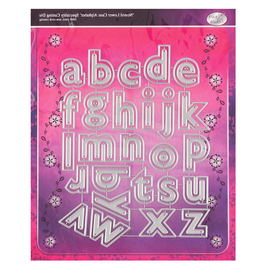 Craft Buddy Nested Lower Case Alphabet Die Set - 65 Dies