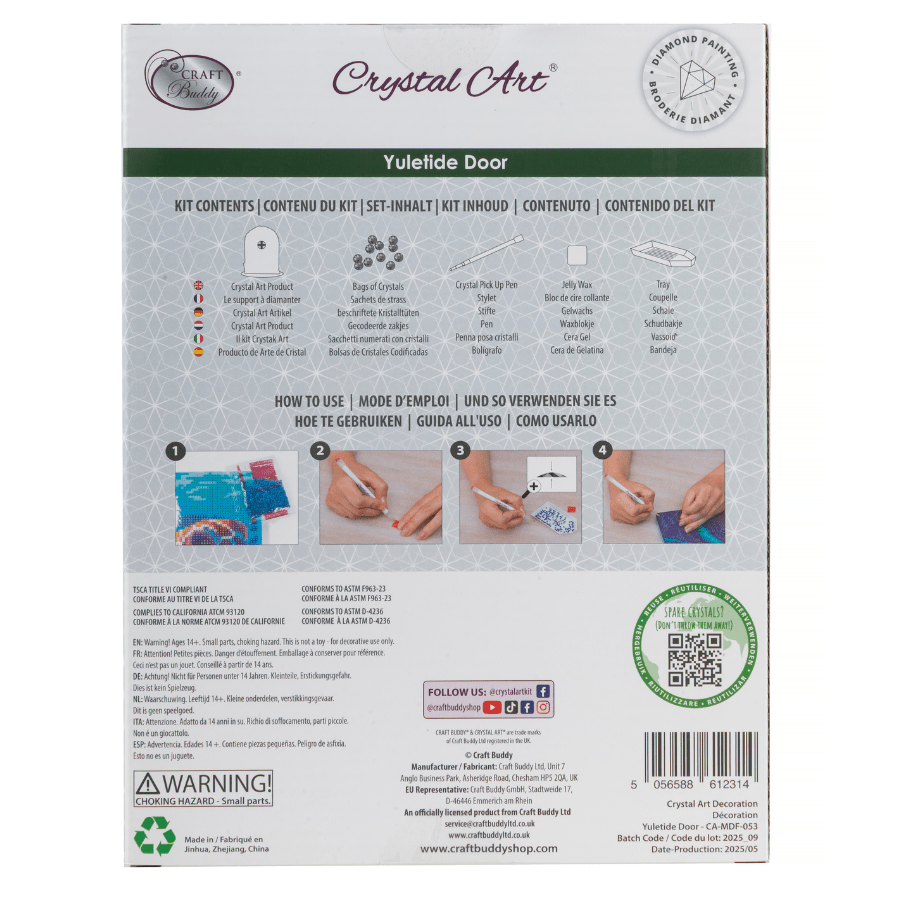 Yuletide Door Crystal Art Wooden Decoration