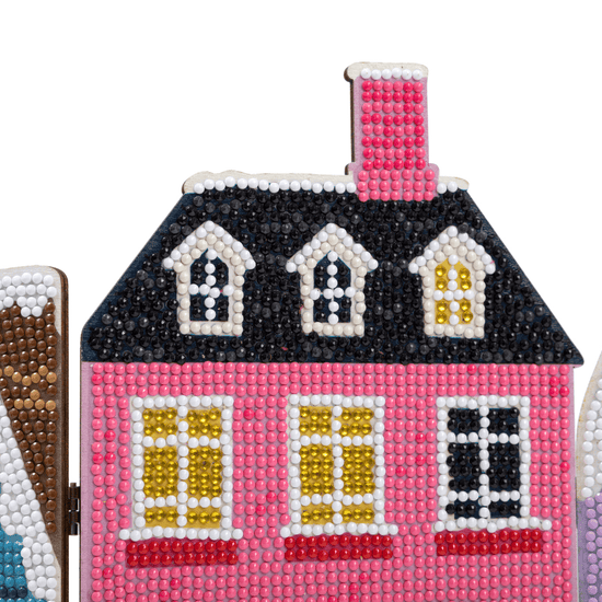 Crystal Art Foldable Village Scene