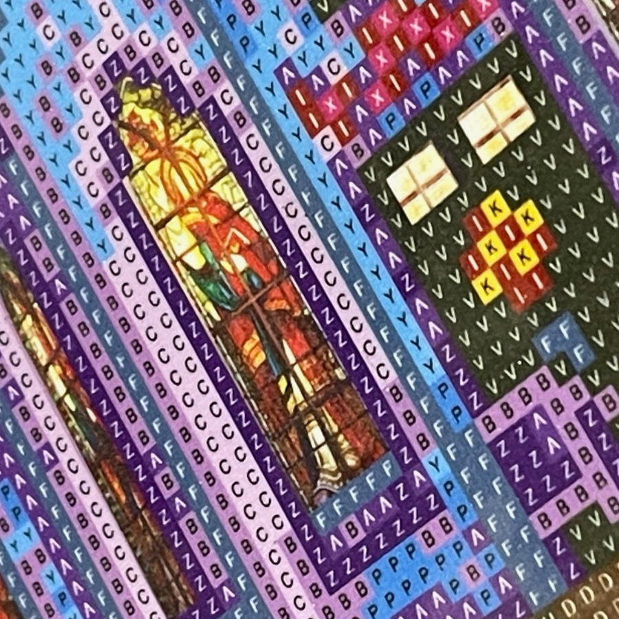 The Old Church At Christmas LED Crystal Art Canvas Kit 40x50