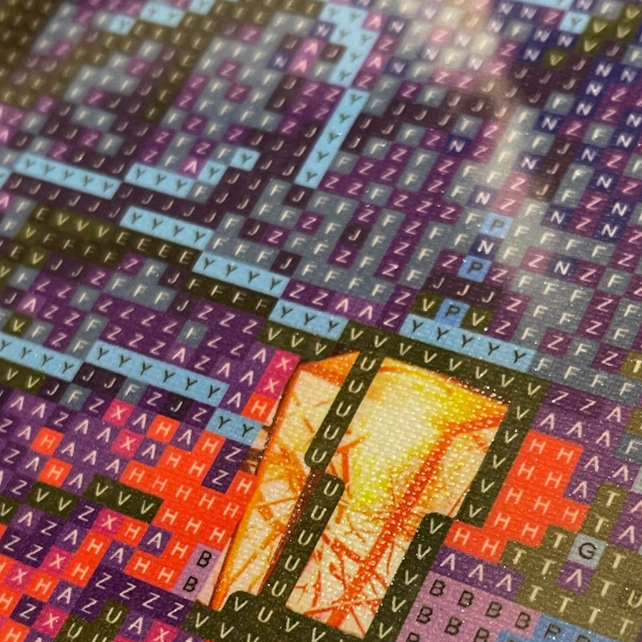 The Old Church At Christmas LED Crystal Art Canvas Kit 40x50