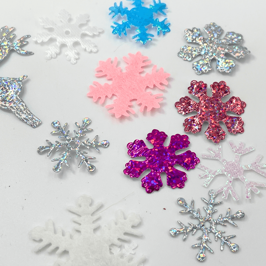 200 x Mixed Sparkle Christmas Embellishments