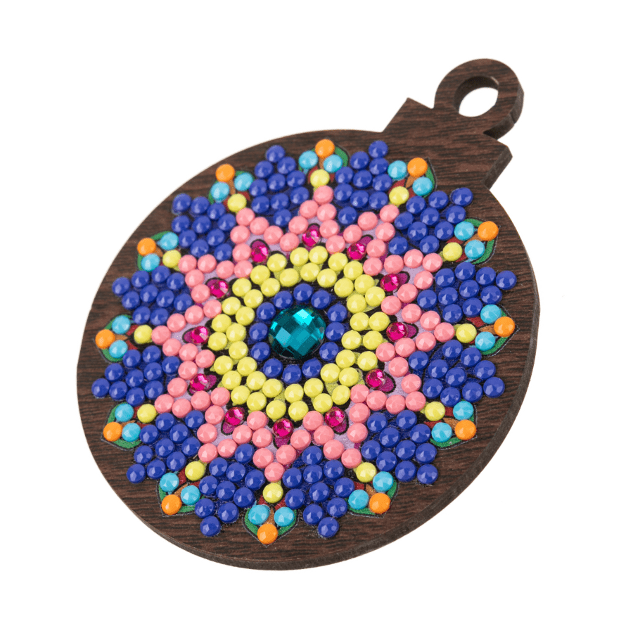 Mandala Mayhem Festive Hanging Decorations Crystal Art Set of 8