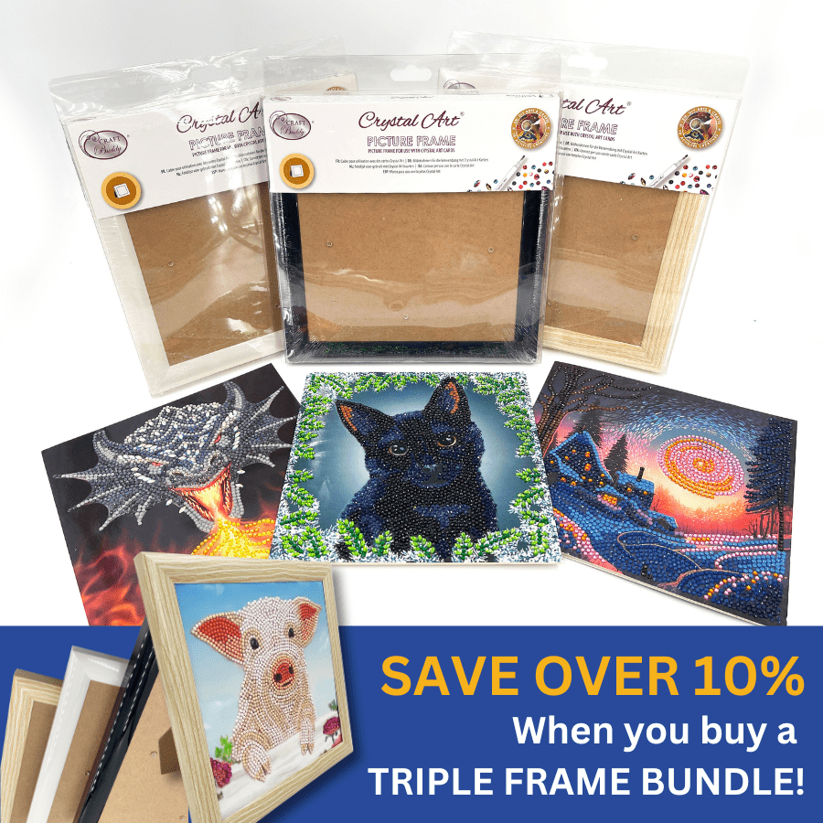 Crystal Art 18x18cm Card Frame Bundle Set of 3