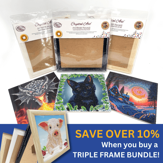 Crystal Art 18x18cm Card Frame Bundle Set of 3