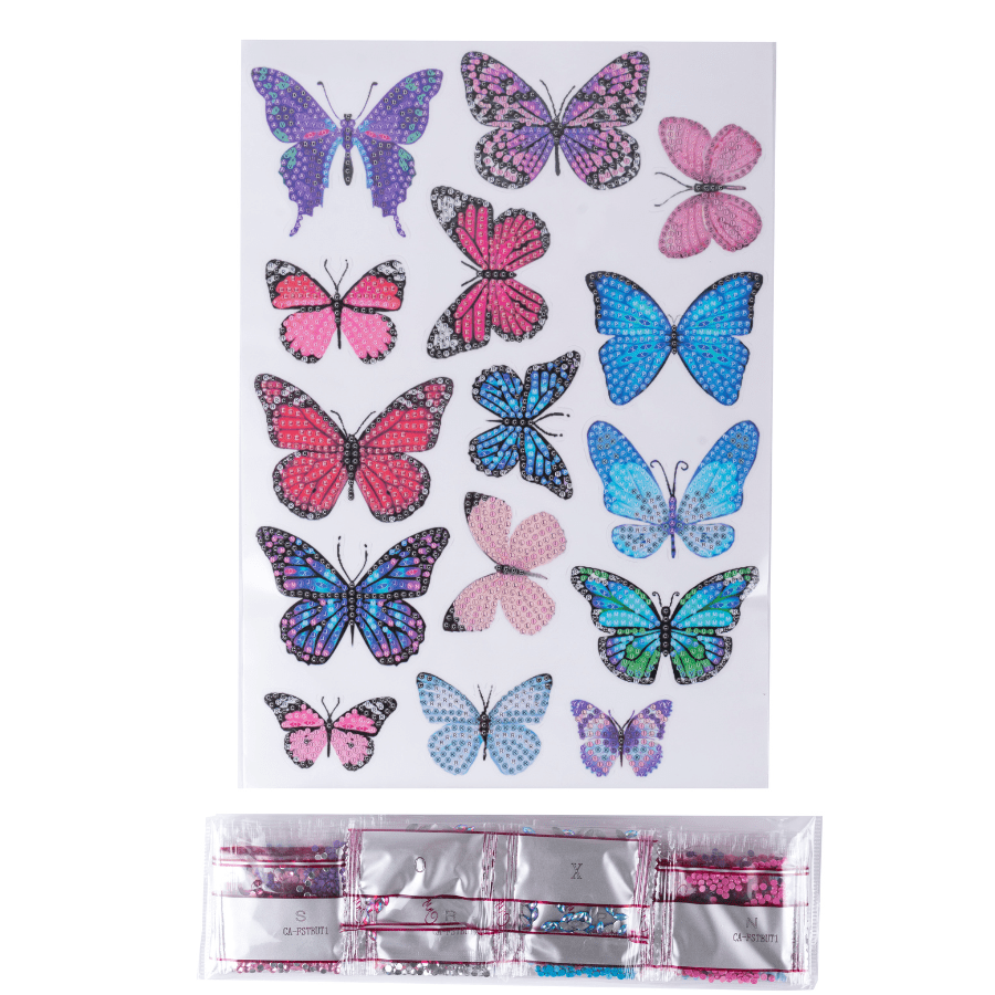 Butterfly Crystal Art Sticker Set
