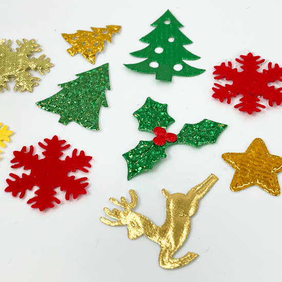 200 x Mixed Sparkle Christmas Embellishments