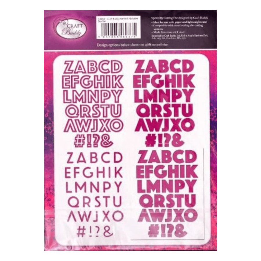 Craft Buddy Nested UPPER CASE Alphabet Die Set