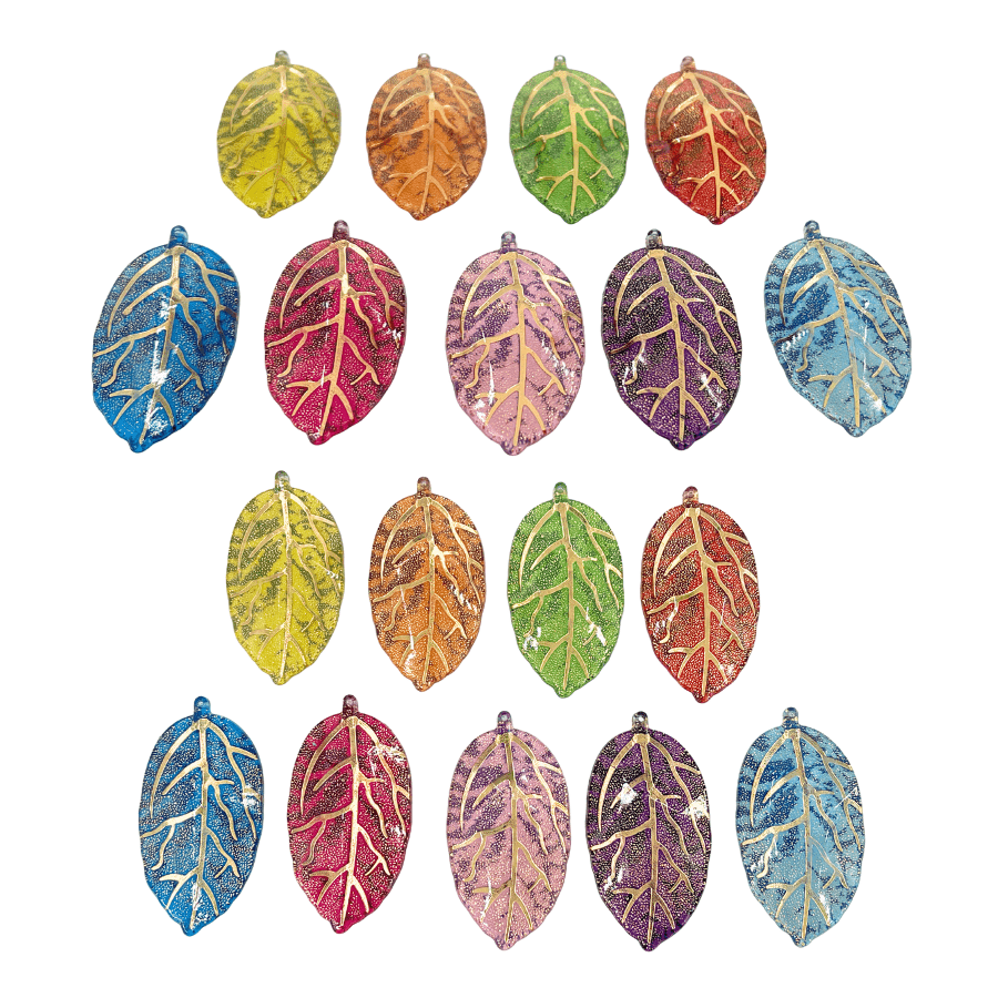 Craft Buddy Set of 100 2-Tone 5cm Acrylic Leaves