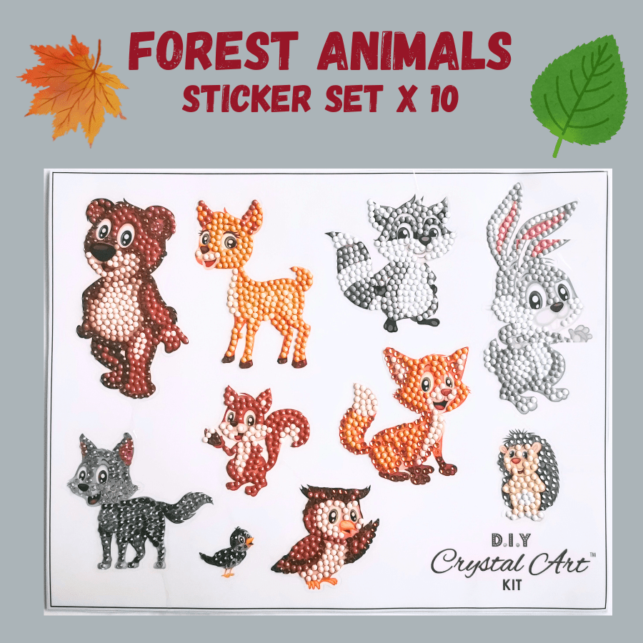 "Forest Animals" Sticker Set of 10