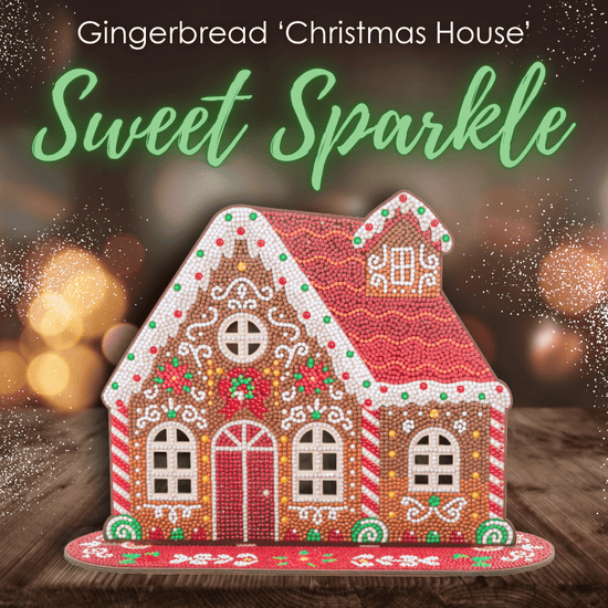 Christmas House Crystal Art Wooden Decoration