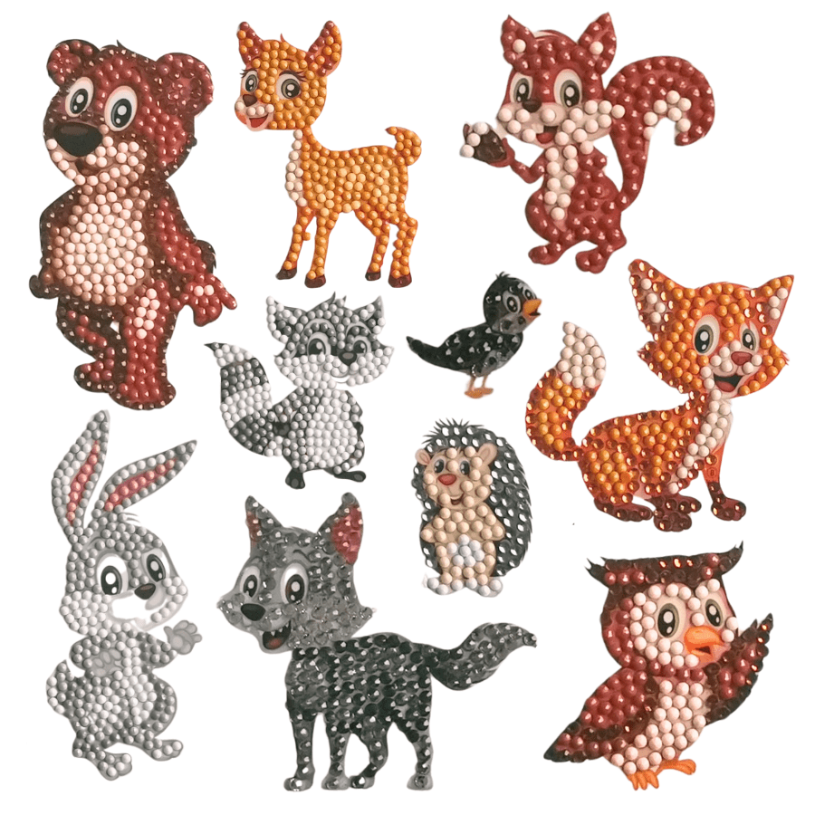 "Forest Animals" Sticker Set of 10