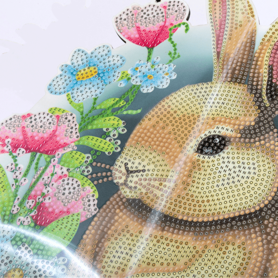 Crystal Art Wooden Hanging Decoration - Bunny
