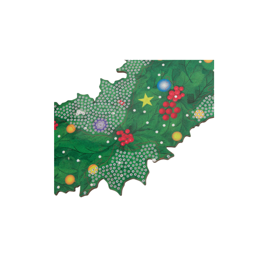 Christmas Candle Holder 3D Crystal Art Wreath Kit