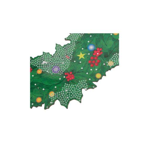 Christmas Candle Holder 3D Crystal Art Wreath Kit