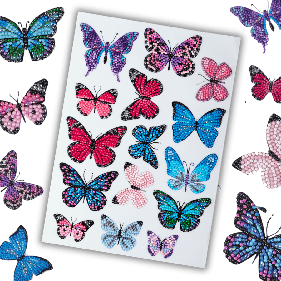 Butterfly Crystal Art Sticker Set