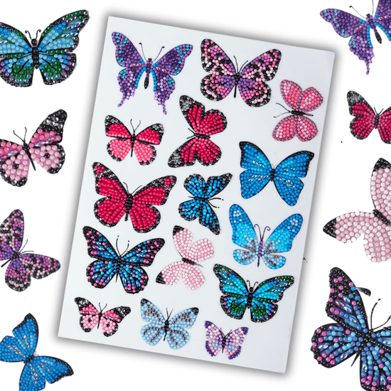 Butterfly Crystal Art Sticker Set