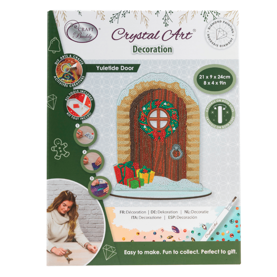 Yuletide Door Crystal Art Wooden Decoration