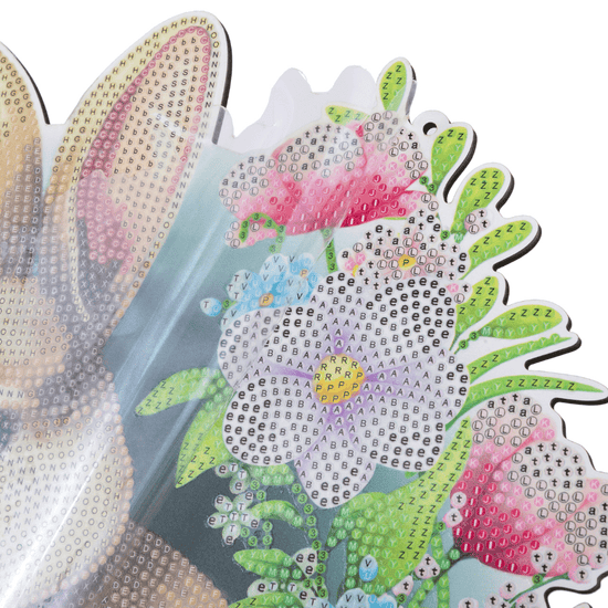 Crystal Art Wooden Hanging Decoration - Bunny