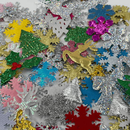 200 x Mixed Sparkle Christmas Embellishments