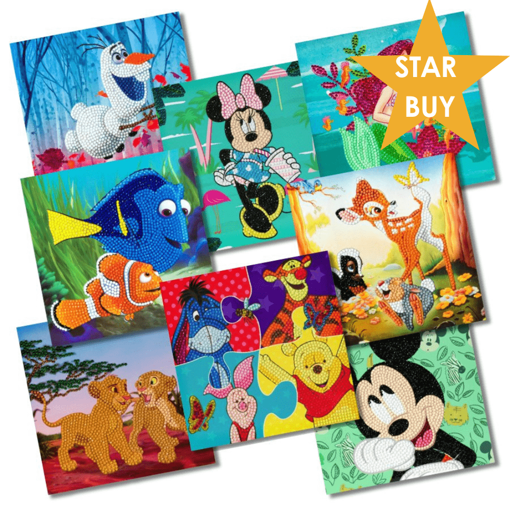 Disney Crystal Art Cards -  Set of 8