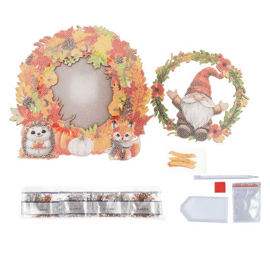 Autumn Wreath Crystal Art LED 3D Buildable Kit 2