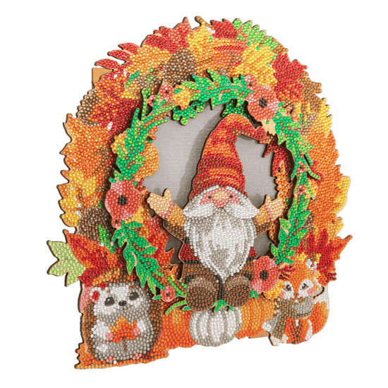 Autumn Wreath Crystal Art LED 3D Buildable Kit 4