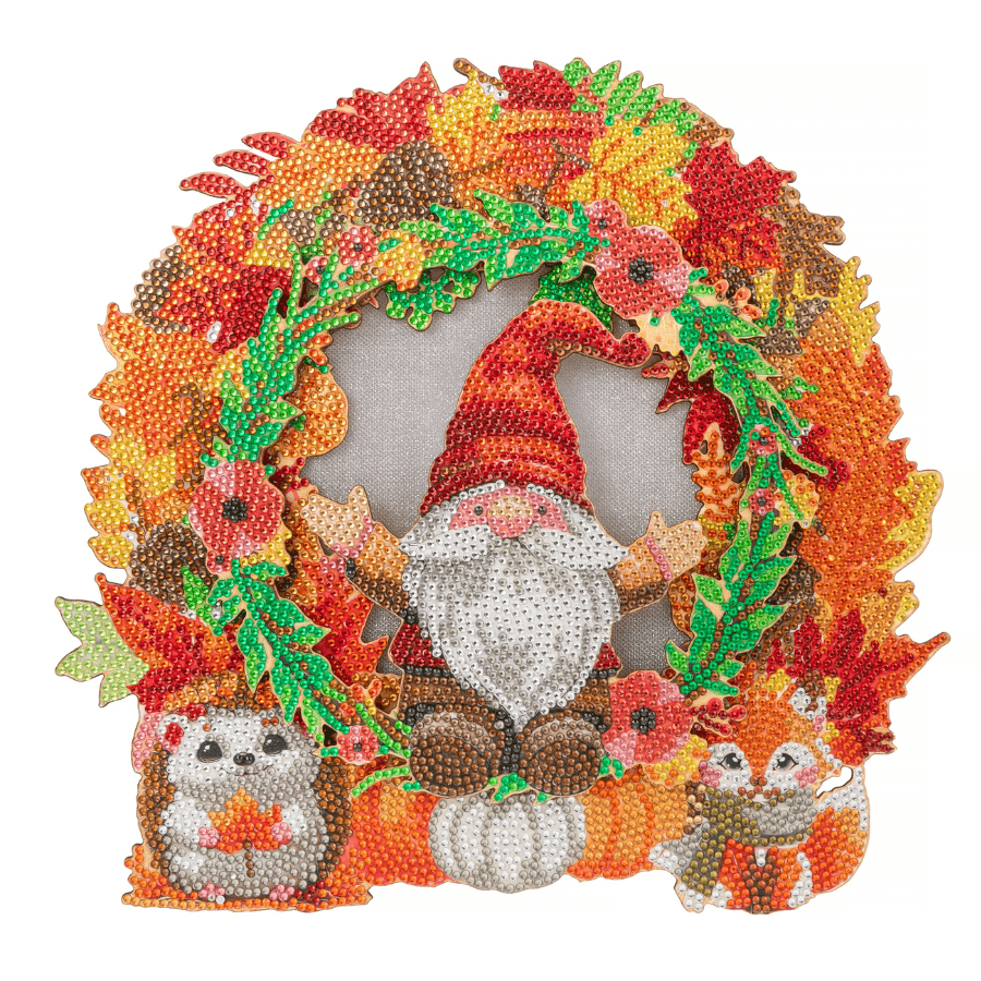 Autumn Wreath Crystal Art LED 3D Buildable Kit 5