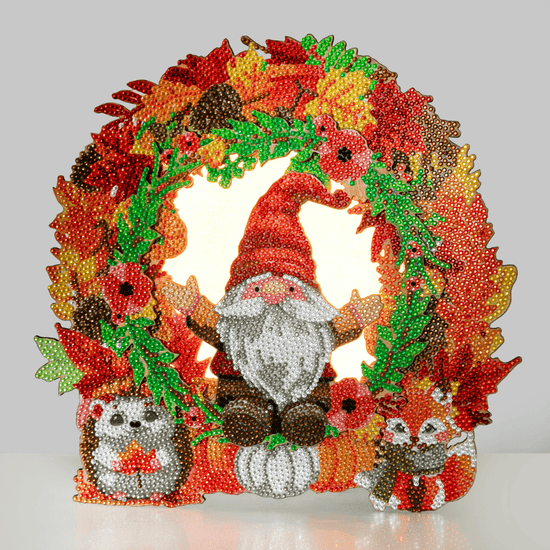 Autumn Wreath Crystal Art LED 3D Buildable Kit 6