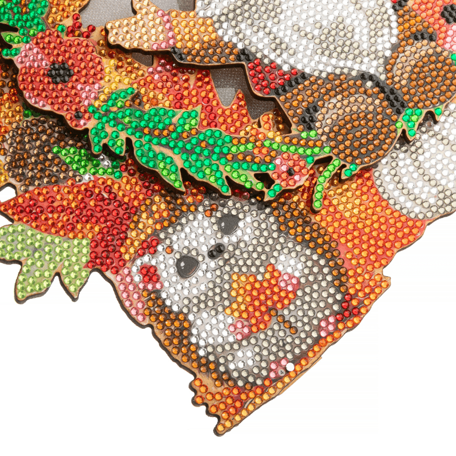 Autumn Wreath Crystal Art LED 3D Buildable Kit 8
