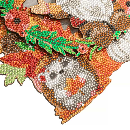 Autumn Wreath Crystal Art LED 3D Buildable Kit 8