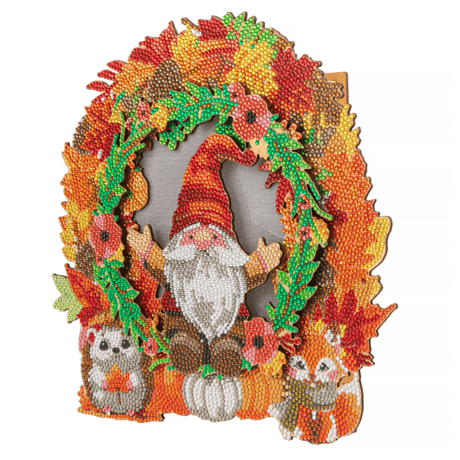 Autumn Wreath Crystal Art LED 3D Buildable Kit 9