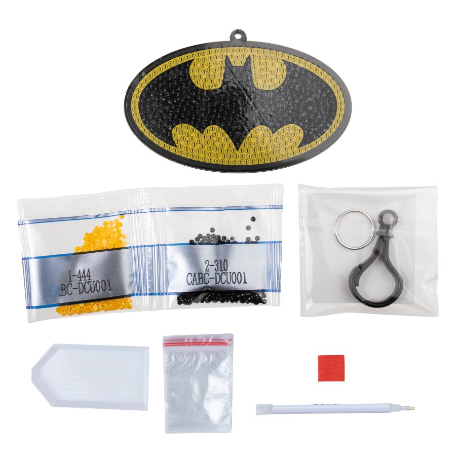 "Batman" Crystal Art Backpack Charm Kit DC Content