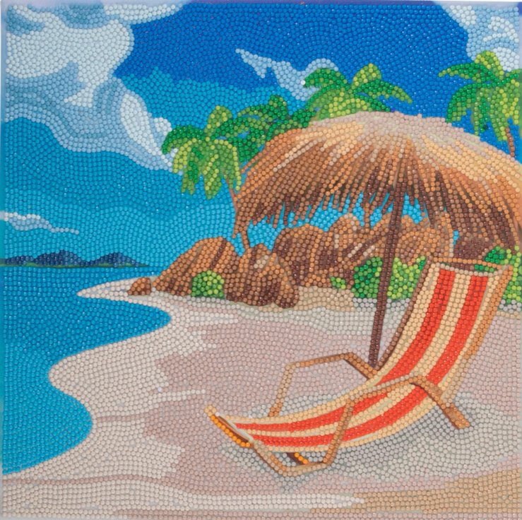 “Beach Life” Crystal Art Kit 30x30cm Front