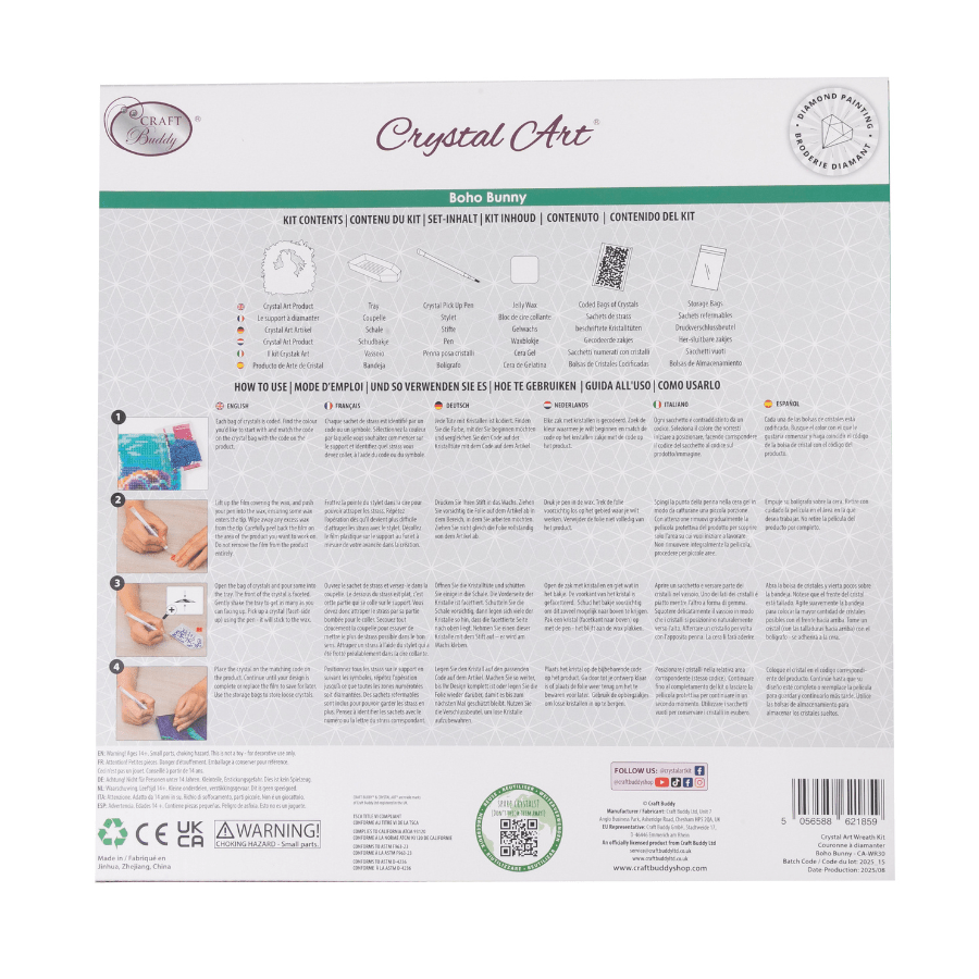 Boho Bunny Crystal Art Wreath Kit