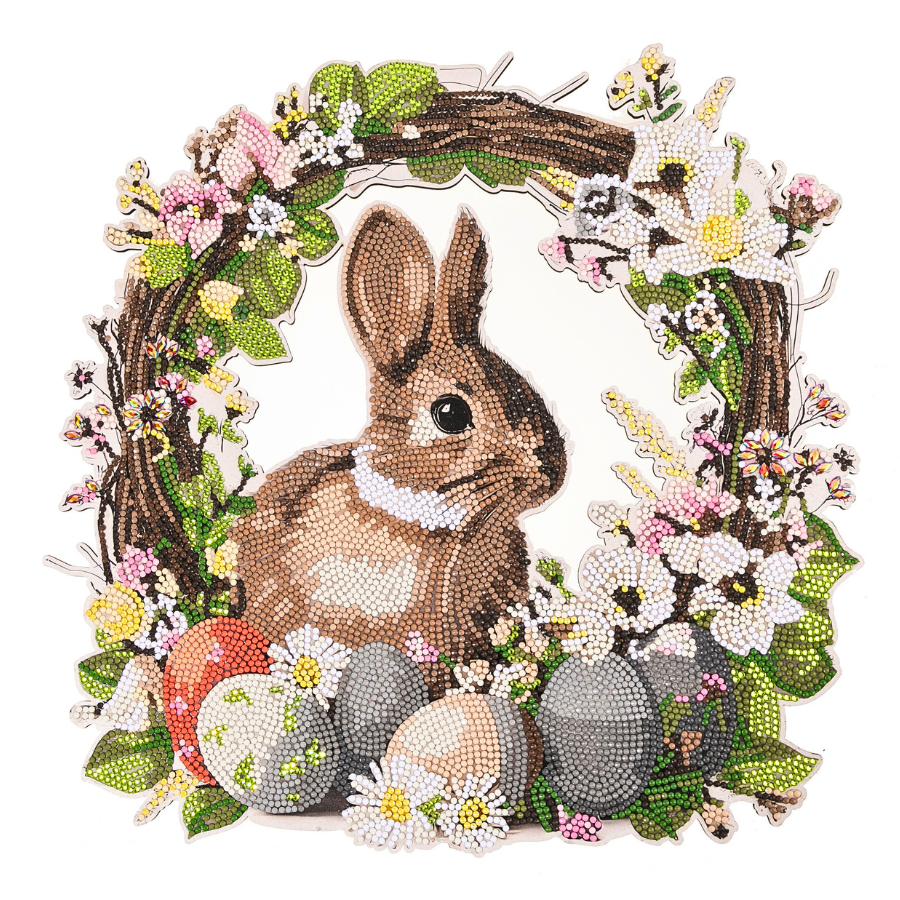 Boho Bunny Crystal Art Wreath Kit