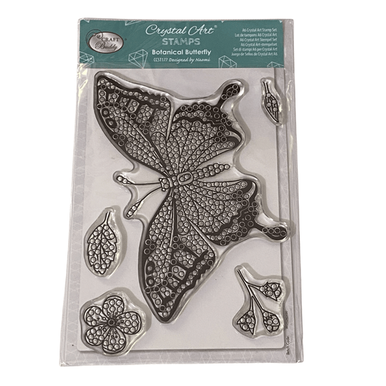 Botanical Butterfly Crystal Art A6 Stamp Set 1
