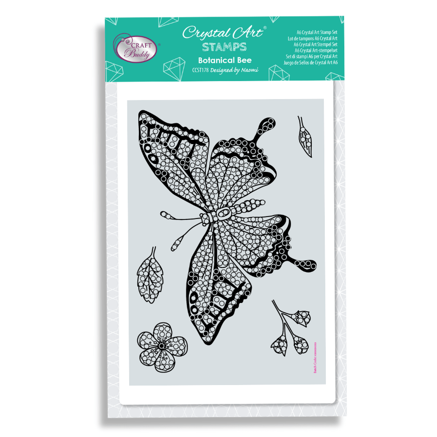Botanical Butterfly Crystal Art A6 Stamp Set 7
