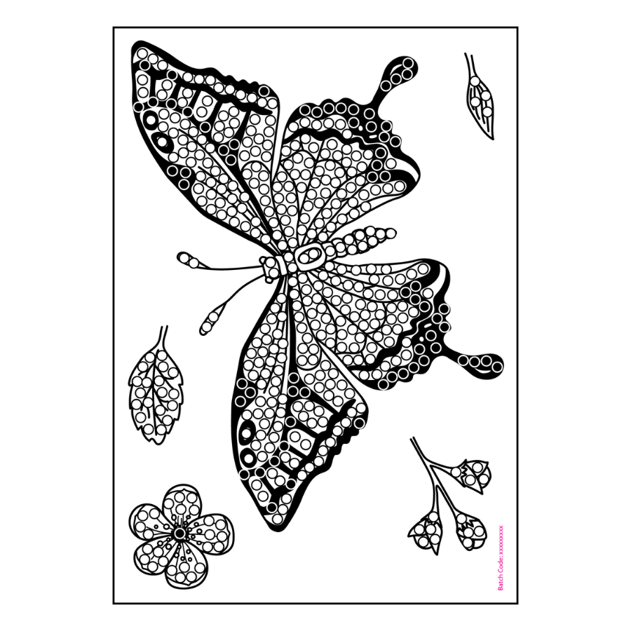 Botanical Butterfly Crystal Art A6 Stamp Set 8