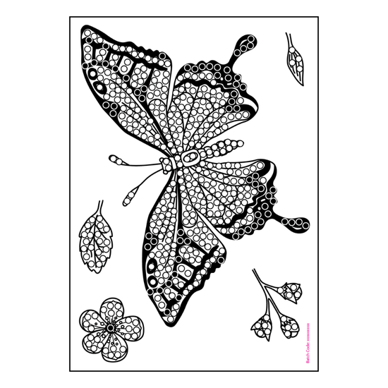 Botanical Butterfly Crystal Art A6 Stamp Set 8