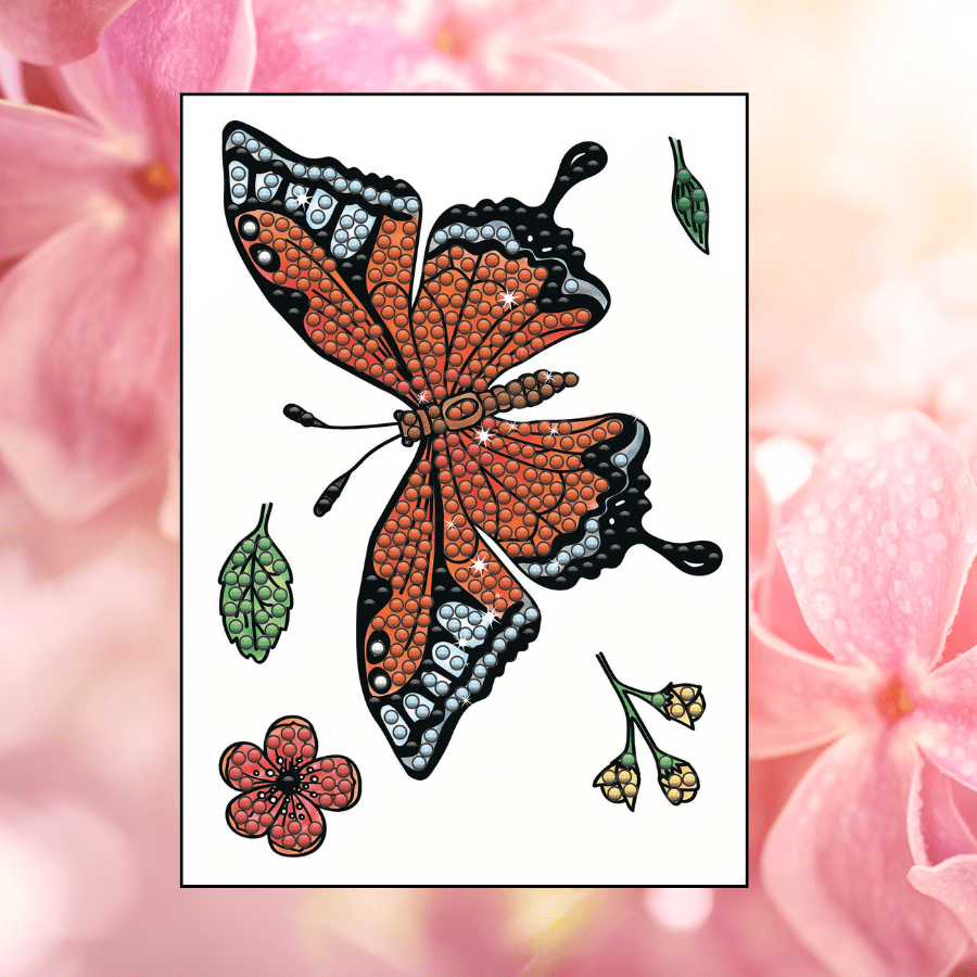 Botanical Butterfly Crystal Art A6 Stamp Set 9