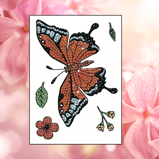Botanical Butterfly Crystal Art A6 Stamp Set 9