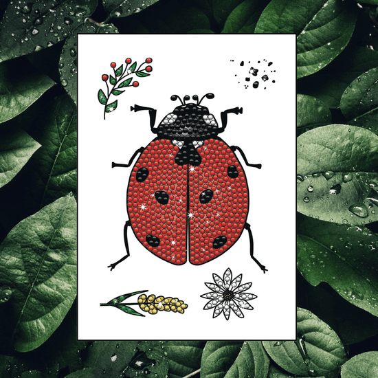 Botanical Ladybird Crystal Art A6 Stamp Set 9