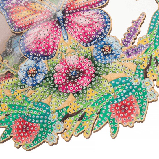 Butterflies Crystal Art LED 3D Buildable Wreath Kit gems
