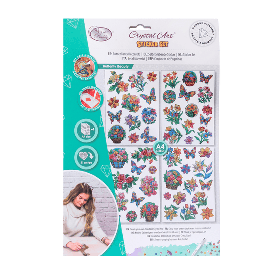Butterfly Beauty Crystal Art Sticker Set